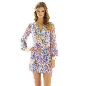 Lilly Pulitzer Saemus Beaded Silk Tunic Dress